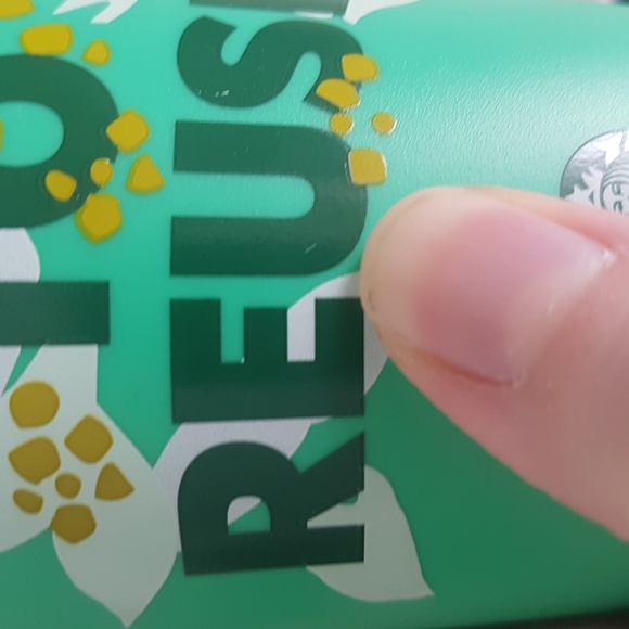 Starbucks 2023 Choose to Reuse Earth Green Tall Reusable Cup w Lid 24 oz/709 ml - Picture 14 of 16